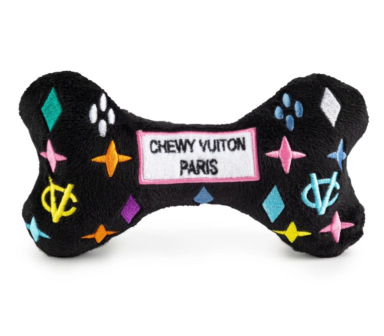 Black Chewy Vuiton Bone
