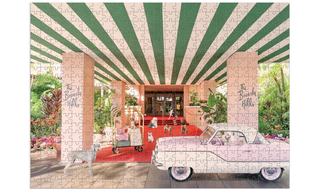 Gray Malin The Dogs at the Beverly Hills Hotel Puzzle