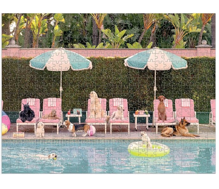Gray Malin The Dogs at the Beverly Hills Hotel Puzzle