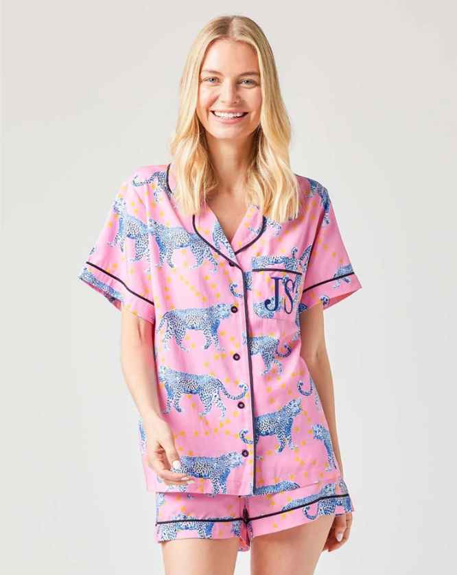 Cosmic Cheetah Pajama Short Set