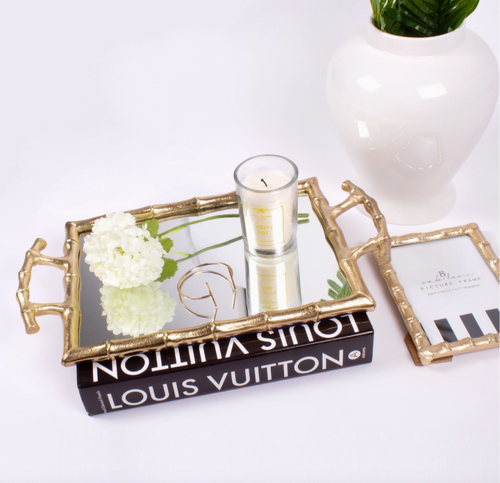 Gold Bamboo Vanity Tray