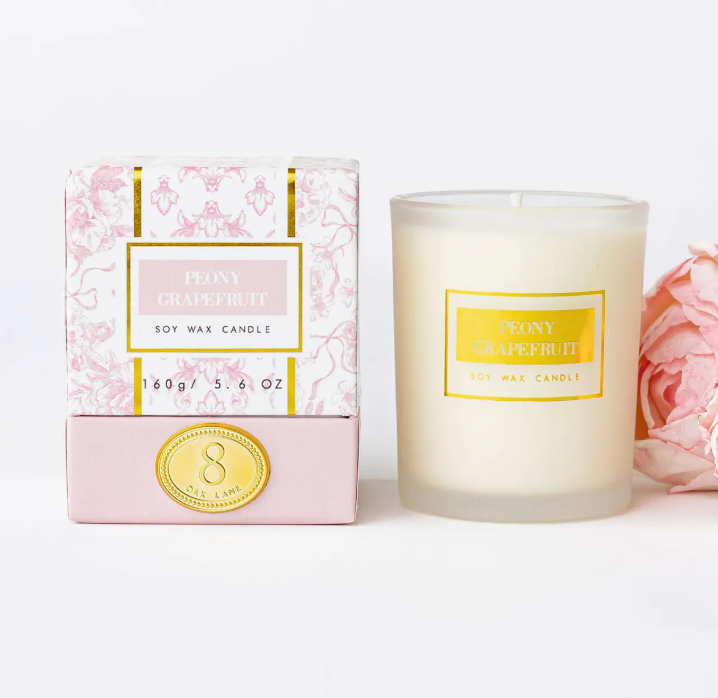 Peony Grapefruit Soy Wax Candle