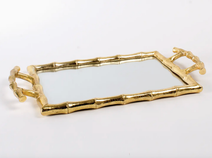 Gold Bamboo Vanity Tray
