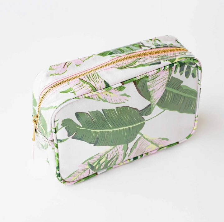 Natural Botanical Clear Coated Rectangular Cosmetic Case