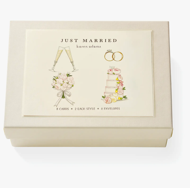 Just Married Note Card Box