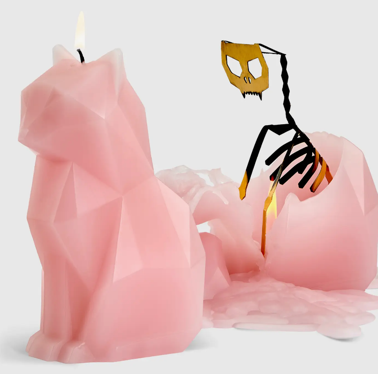 PyroPet Kisa Light Pink-Cat Candle