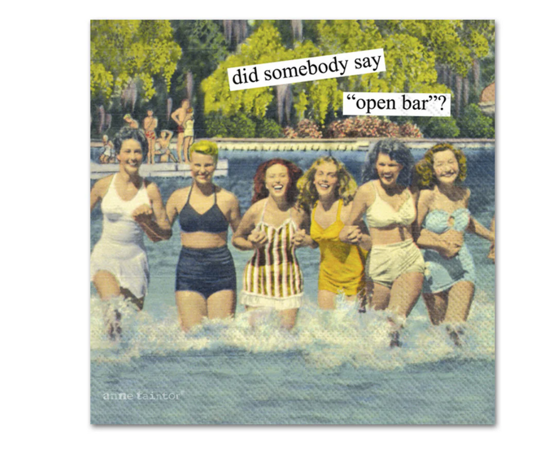 Paper Cocktail Napkins Pack of 20 - Anne Taintor Open Bar