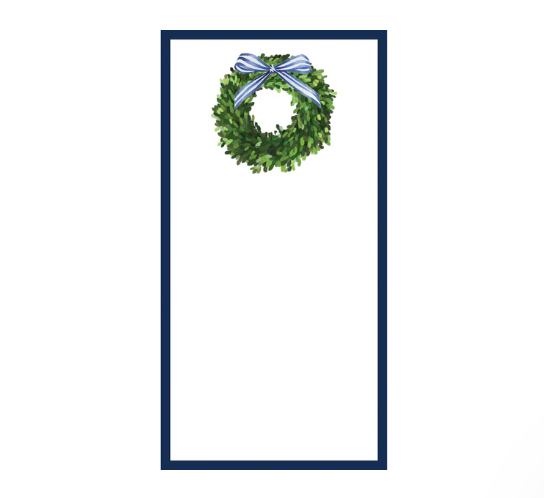Boxwood Wreath List Notepad