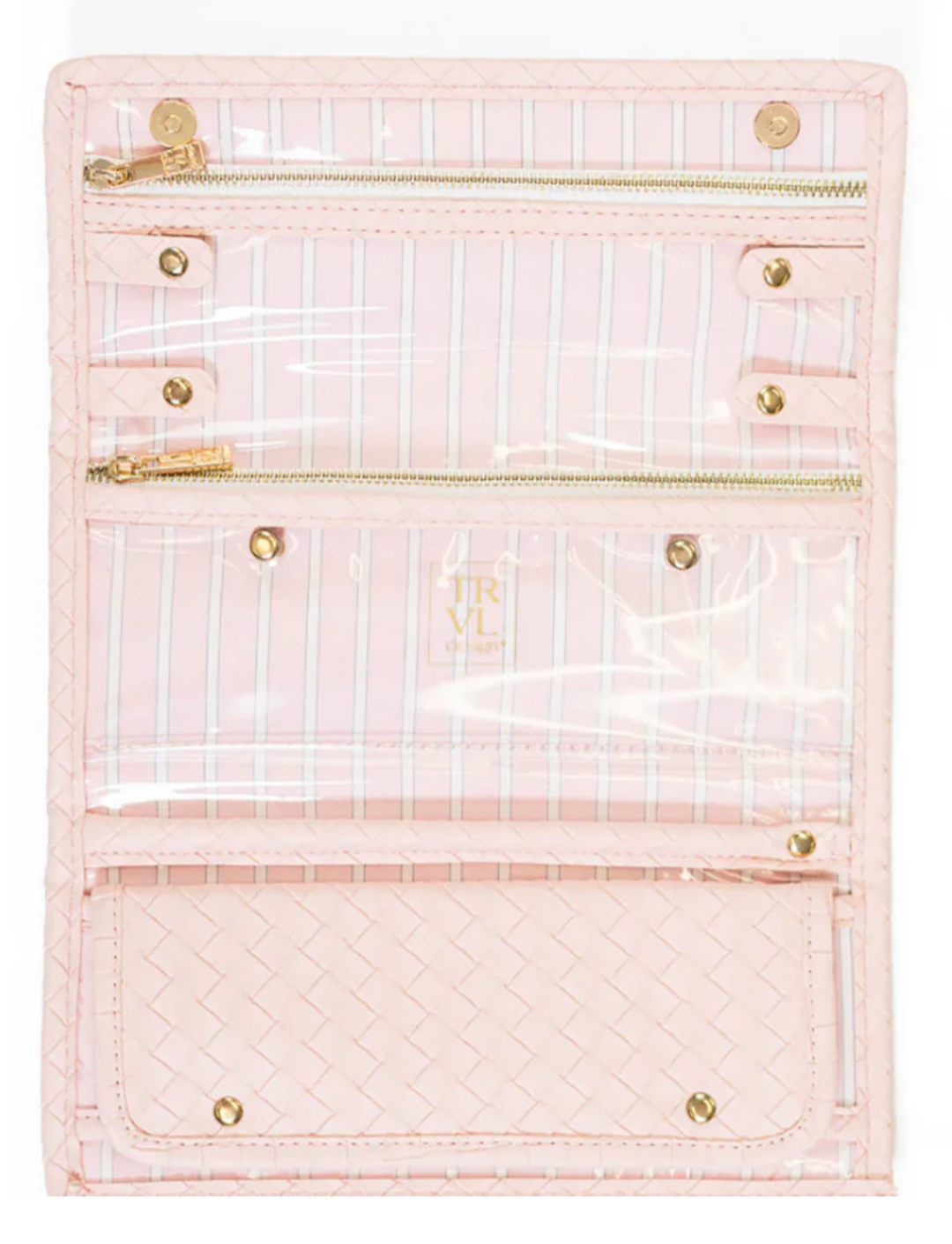 Luxe Jewelry Wallet- Woven Shell