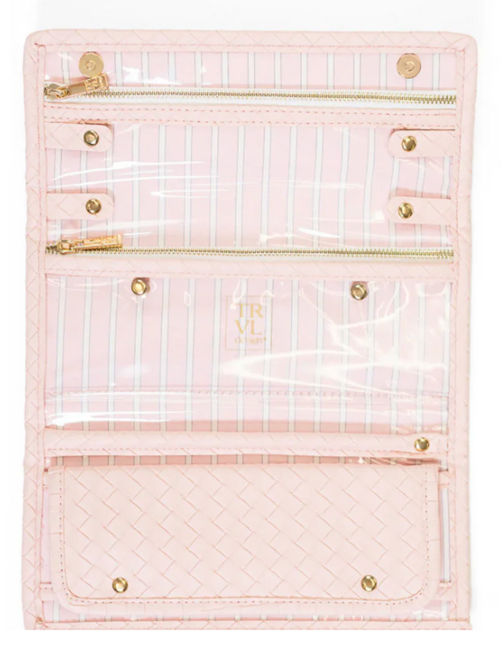 Luxe Jewelry Wallet- Woven Shell