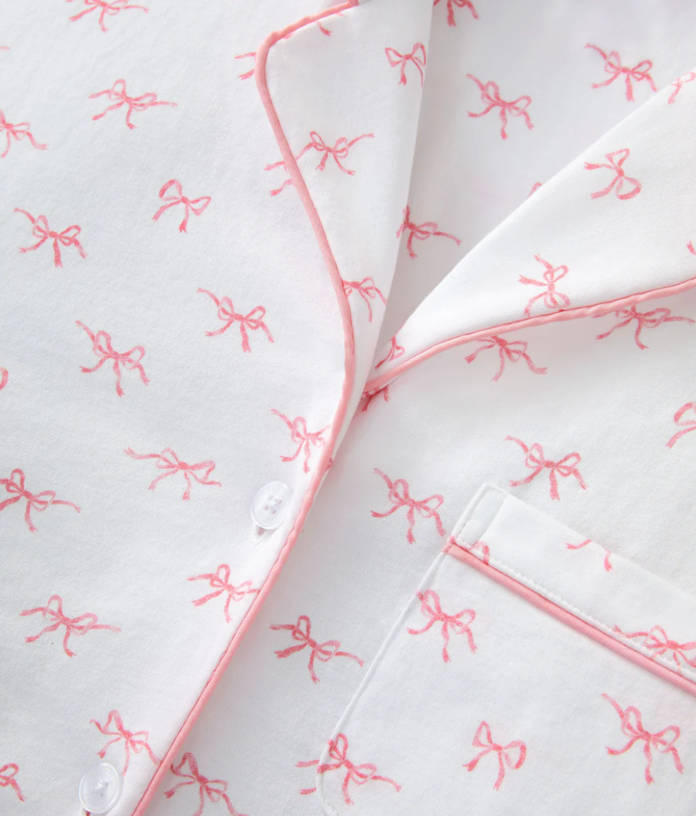 Blushing Bows Pima Pajama Short Set