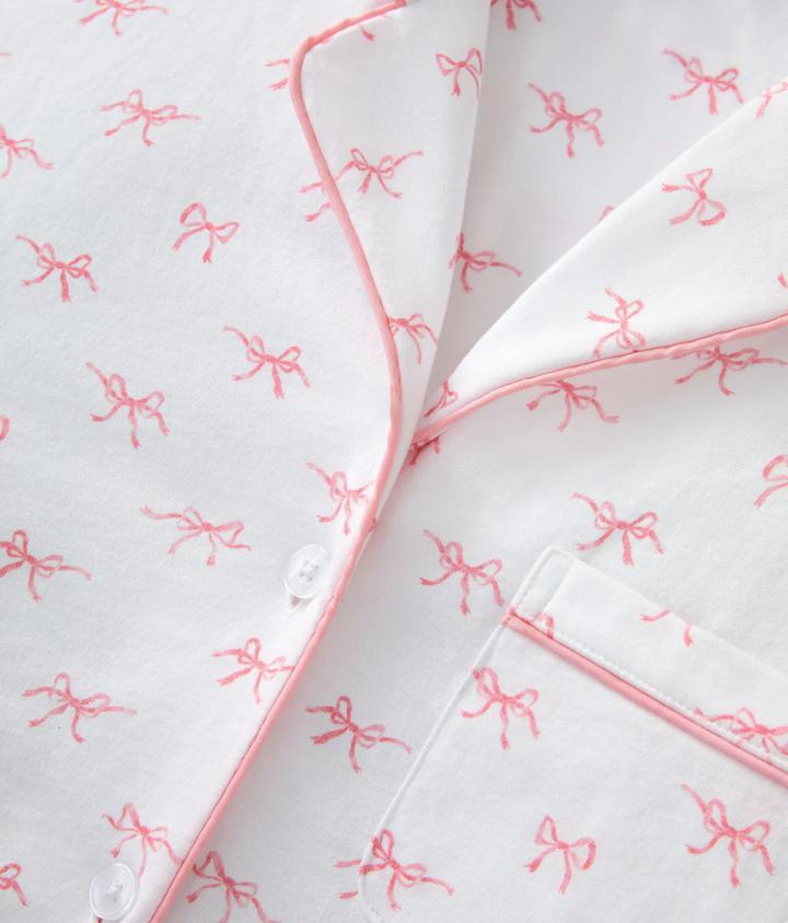 Blushing Bows Pima Pajama Short Set