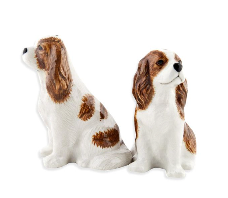 Cavalier King Charles Ceramic Salt & Pepper Shaker Set