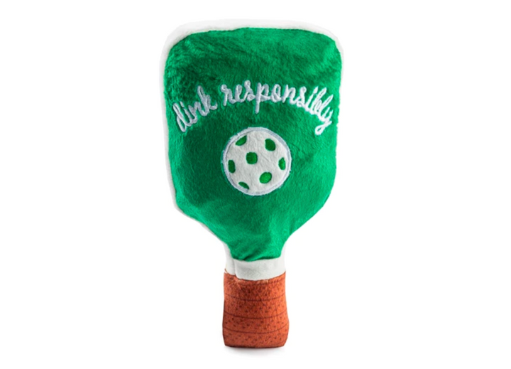 Green Stripe Pickleball Paddle Dog Toy