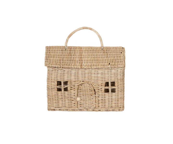 Rattan Casa Clutch-Straw