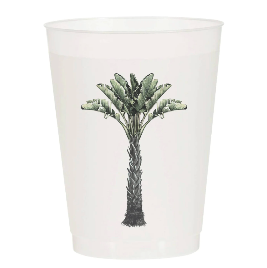 Palm Tree Vibes Frosted Cups- Summer