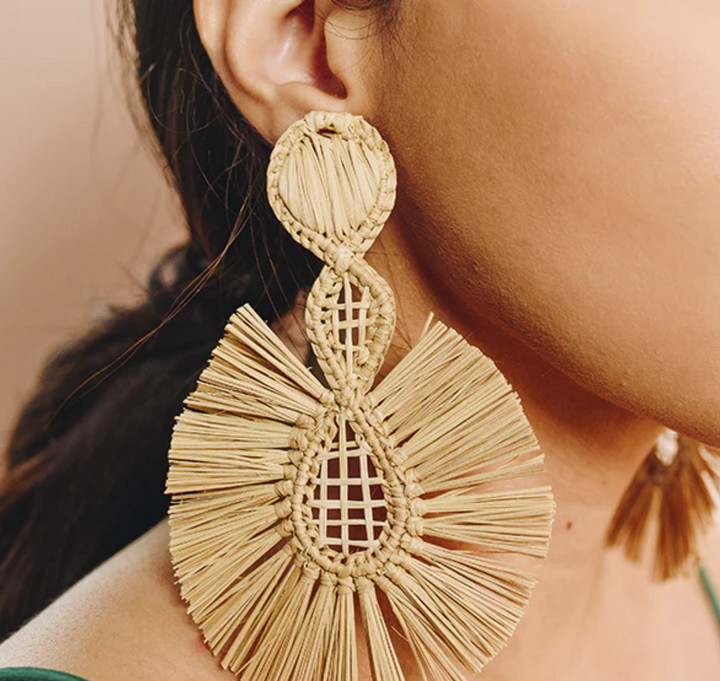 Andrea Sea Natural Palm Earrings