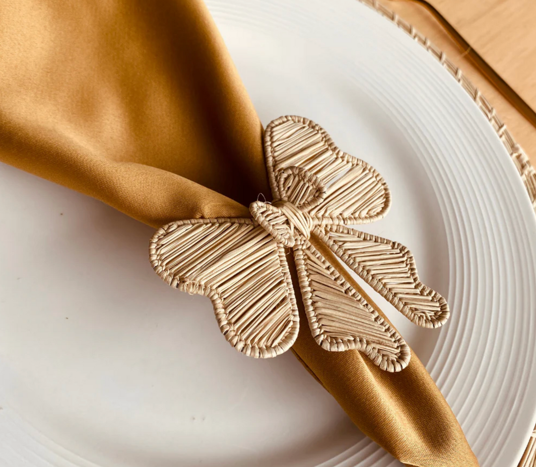 Bow Tie Napkin Ring Natural