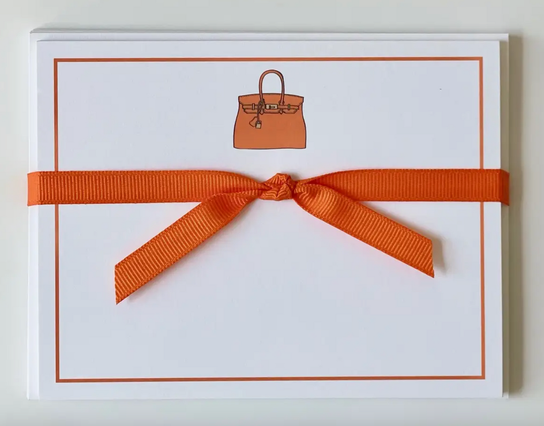 Birkin, Orange - Flat Note Cards