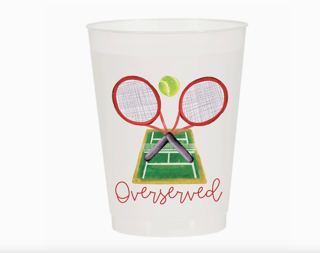 Overserved Tennis Frosted Cups