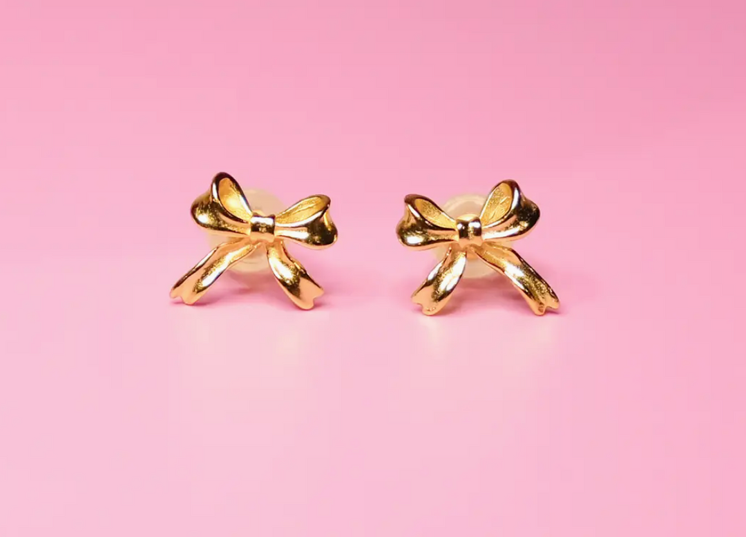 Solid Bow Stud Earring