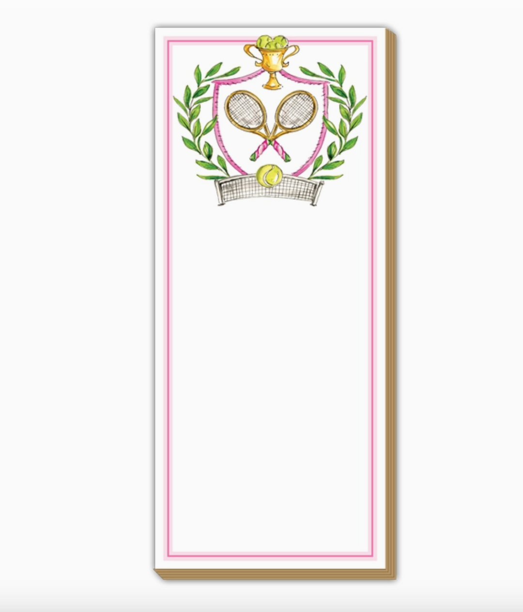 Handpainted Pink TennisCrest Luxe Skinny Pad