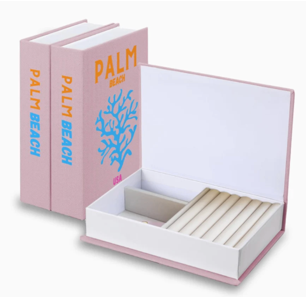 Decorative Book With Surprise Jewelry Box- Palm Beach