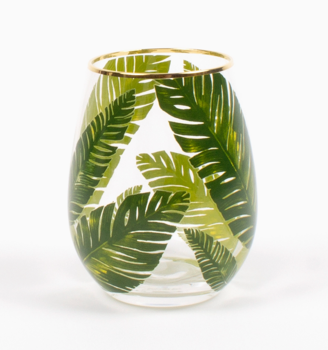 Banana Leaf Stemless Wine Glass