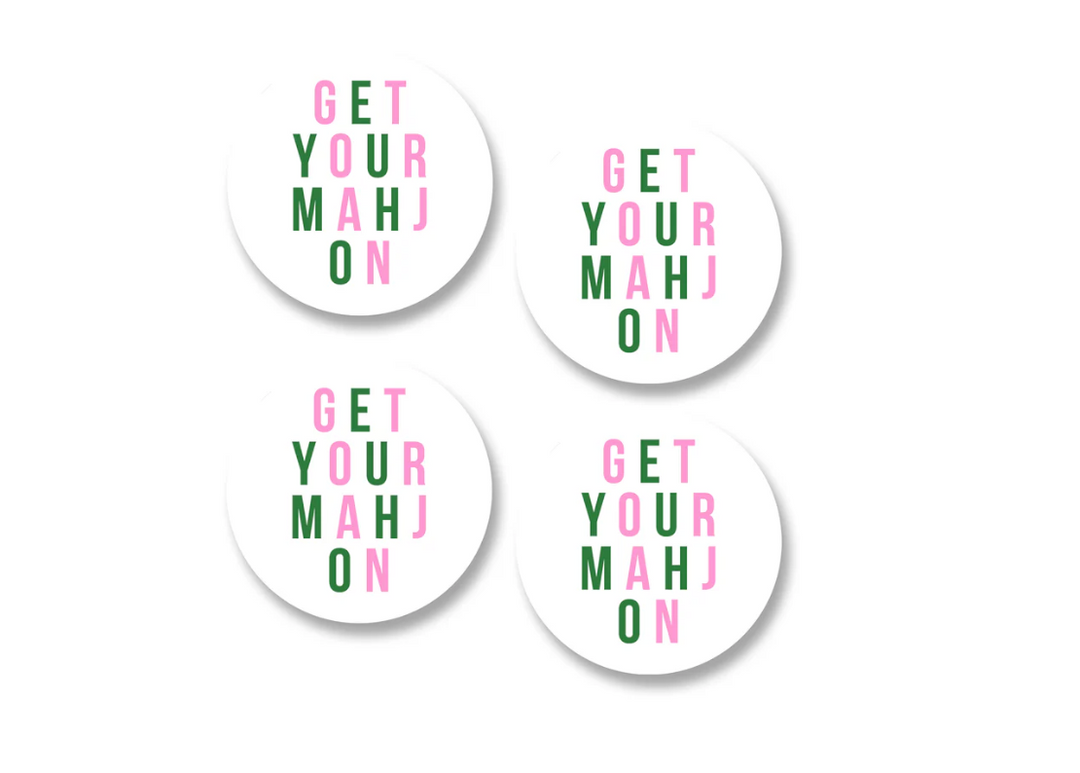 Get Your Mahj On- Ceramic Coasters