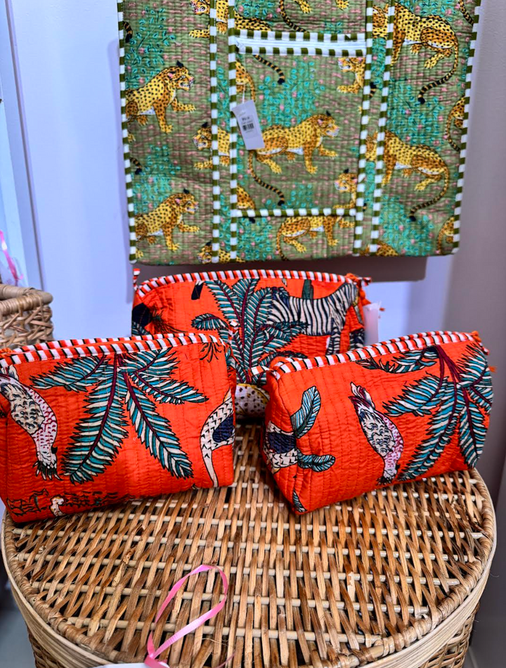 Quilted Cosmetic Bags (set of 3)