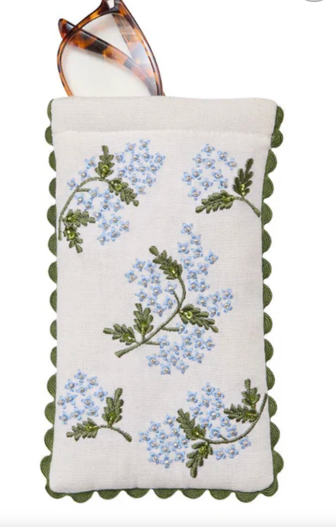 Hydrangea Sunglass Holder - White