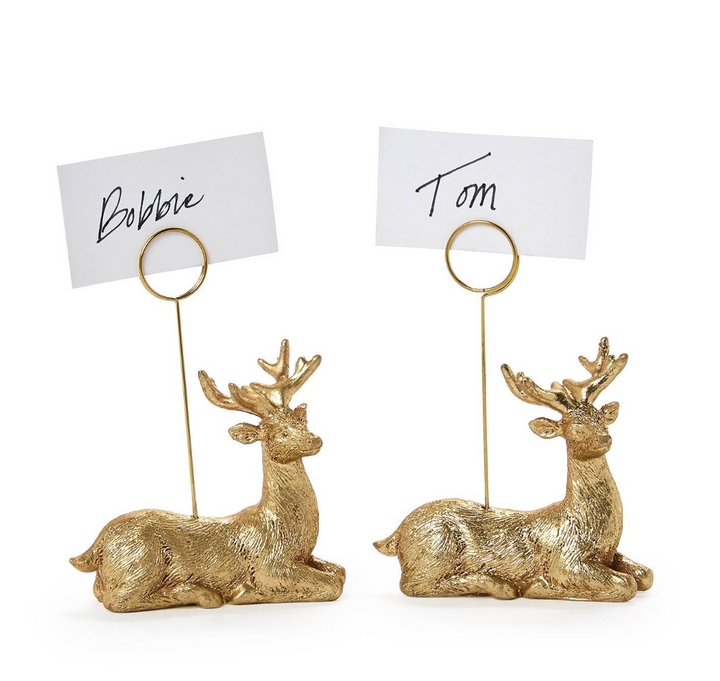 Golden Deer Place Card/Photo Holder