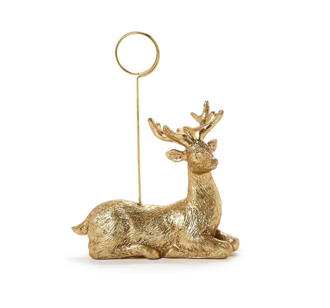 Golden Deer Place Card/Photo Holder