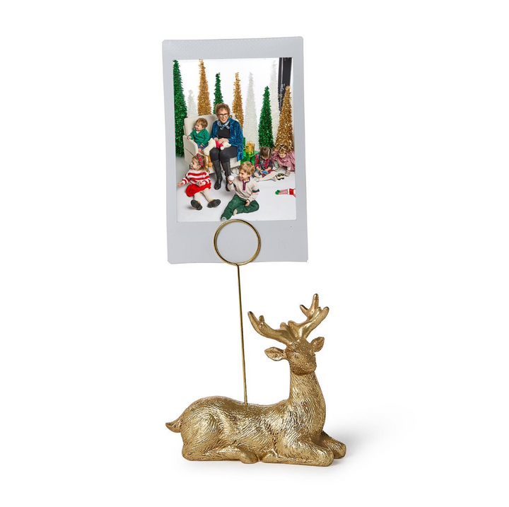 Golden Deer Place Card/Photo Holder