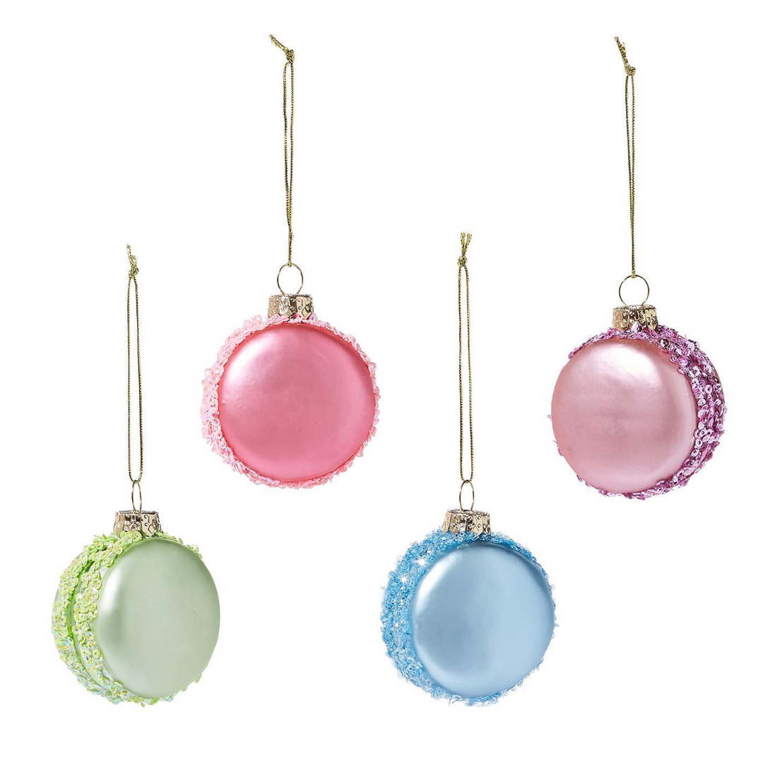 Set of 4 Macaron Ornaments