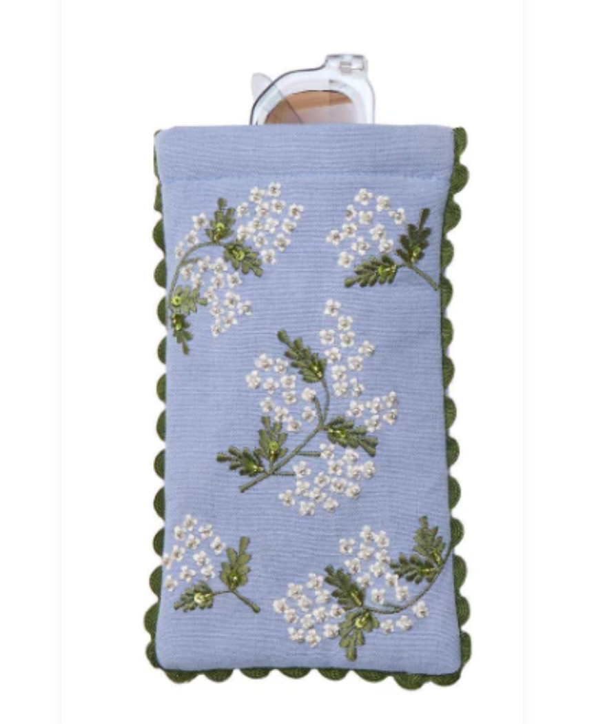 Hydrangea Sunglass Holder - Blue