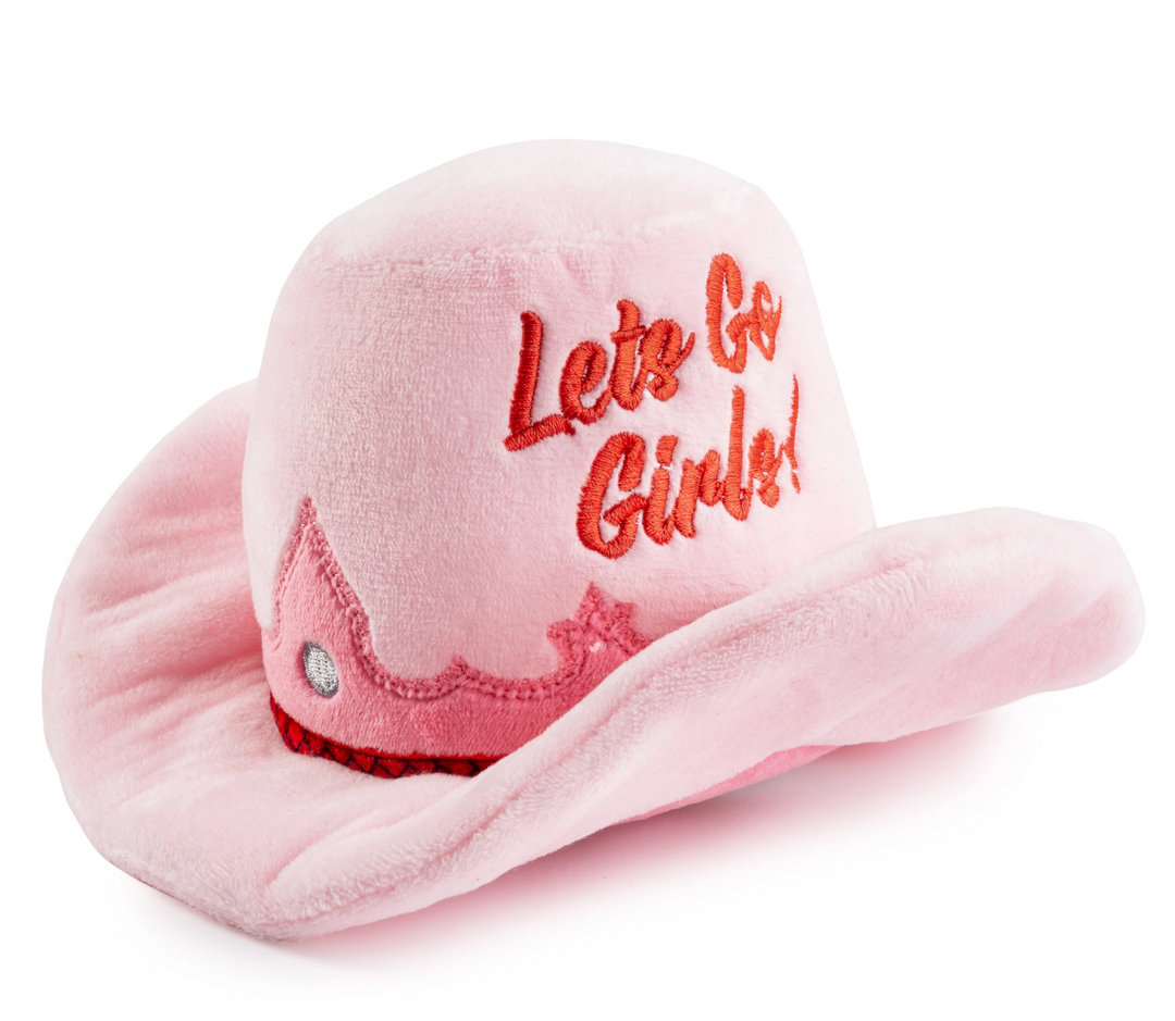 Pink Cowgirl Hat Dog Toy