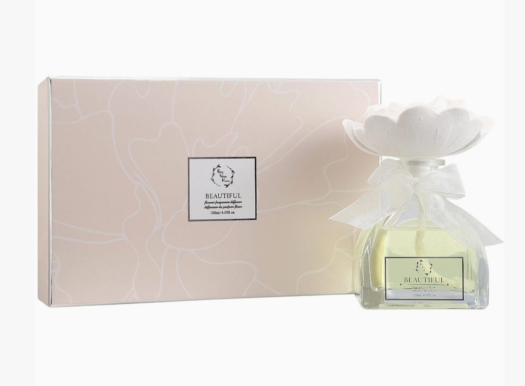 Diffuser Sets Gifts Ceramic Flower - Pretty Valley Home Sunshine Rose