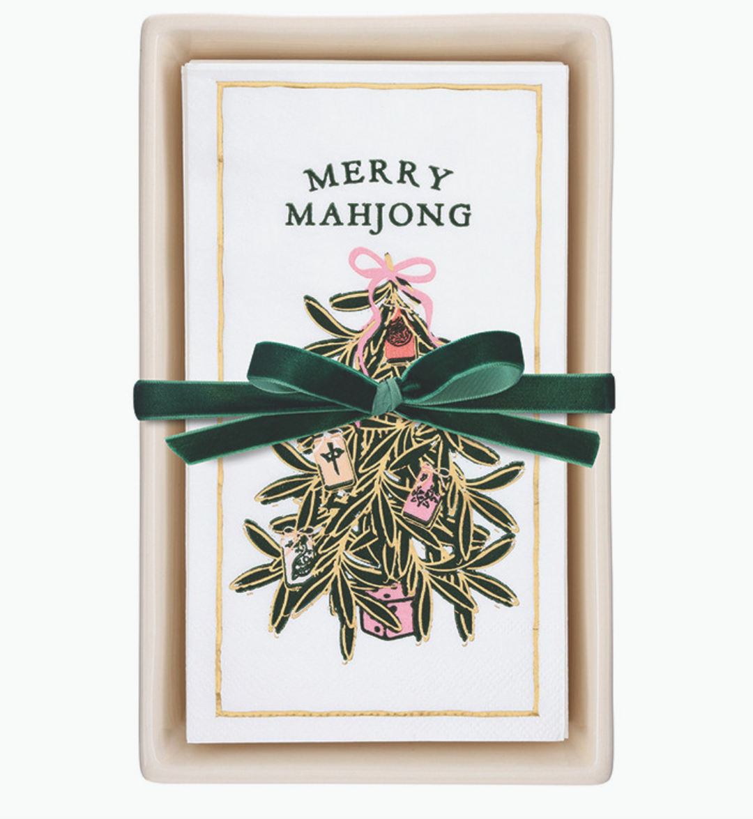 Merry Mahjong Cocktail Napkin Tray