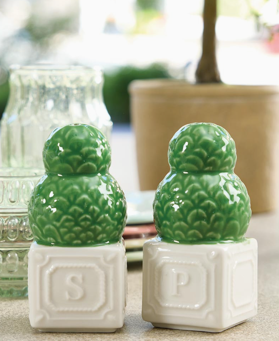 Topiary Salt and Pepper Shakers