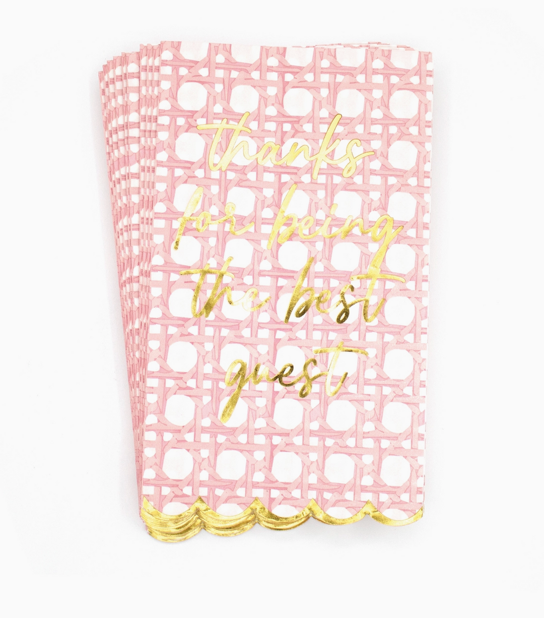 Pink Cane Paper Guest Towel Packs