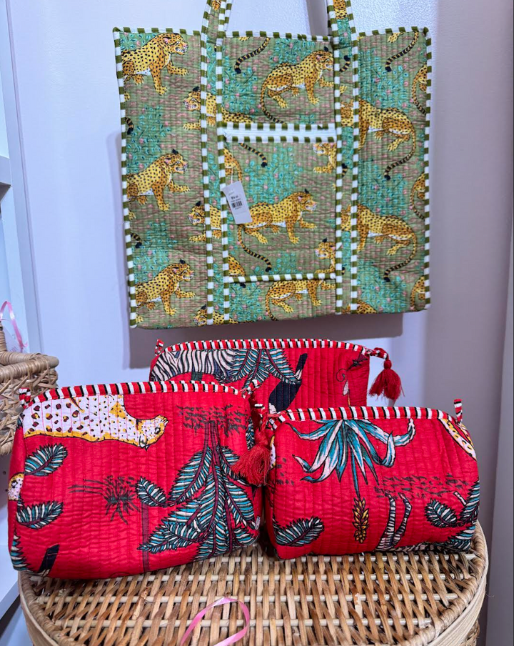 Quilted Cosmetic Bags (set of 3)