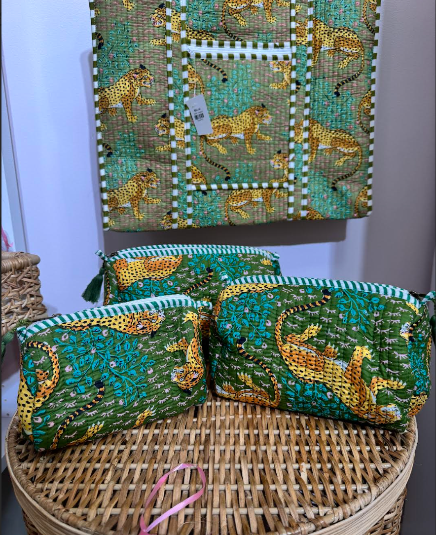 Quilted Cosmetic Bags (set of 3)