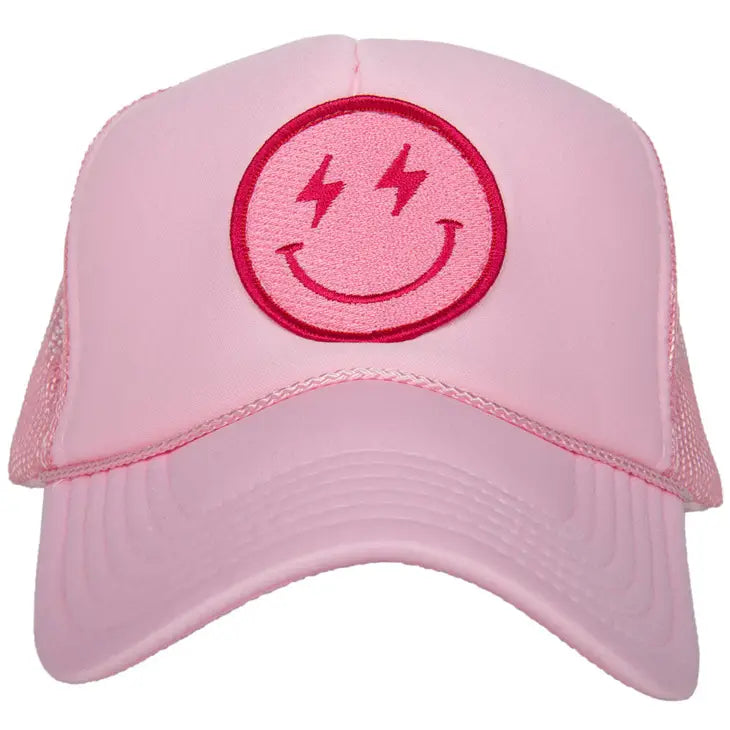 Lightning Happy Face Foam Trucker Hat