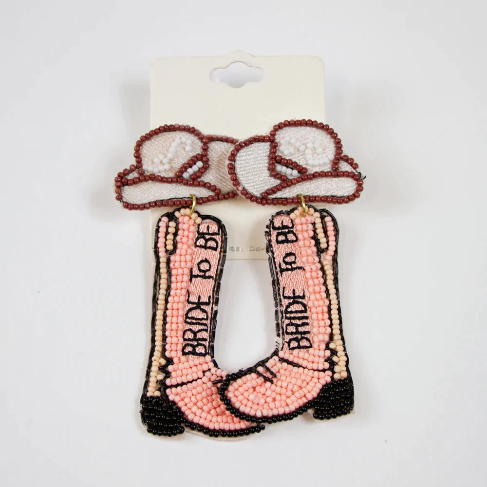Bride-To-Be Cowgirl Earrings