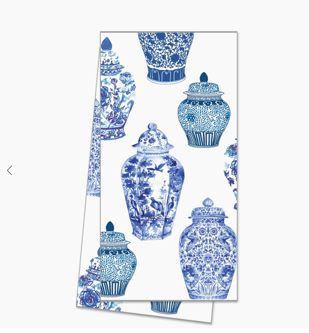 Ginger Jars Pattern Tea Towel