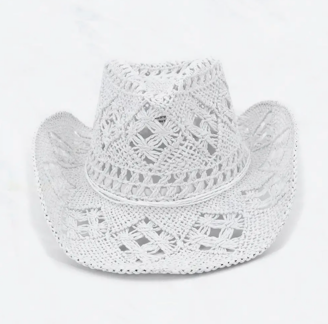 Western Style Cowboy Handmade Woven Straw Hat