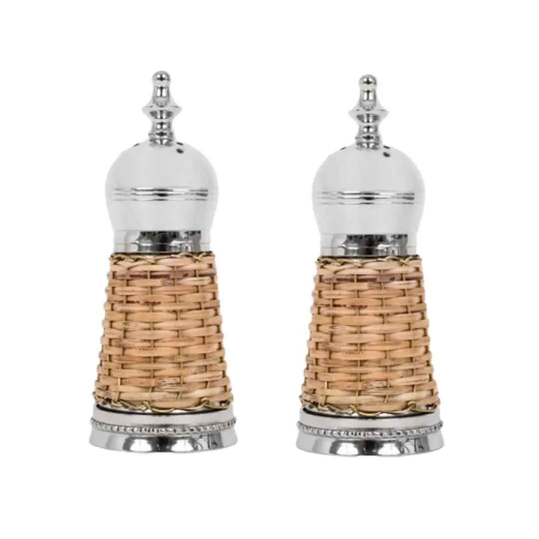 Basketweave Salt & Pepper Shakers