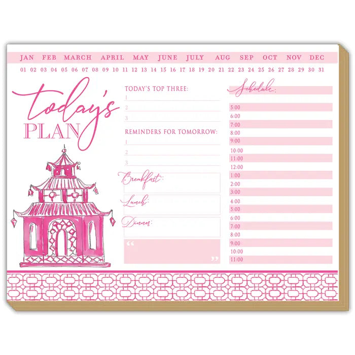 Today's Plan Pink Pagoda Planner